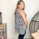 "Lana" Animal Print with Pink Pocket Tank Top-Lola Monroe Boutique