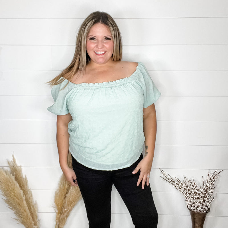 "Lansing" Short Sleeve Peasant Top-Lola Monroe Boutique