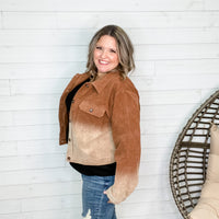 "Layne" Corduroy Crop Jacket (Brown)-Lola Monroe Boutique
