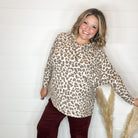 "Leapin" Animal Print Hoodie with Side Slits-Lola Monroe Boutique