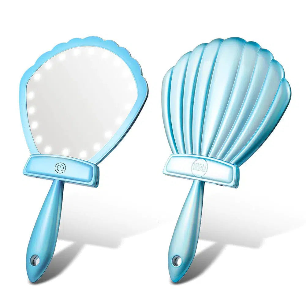 LED Shell Shock Mirror (Blue)-Lola Monroe Boutique