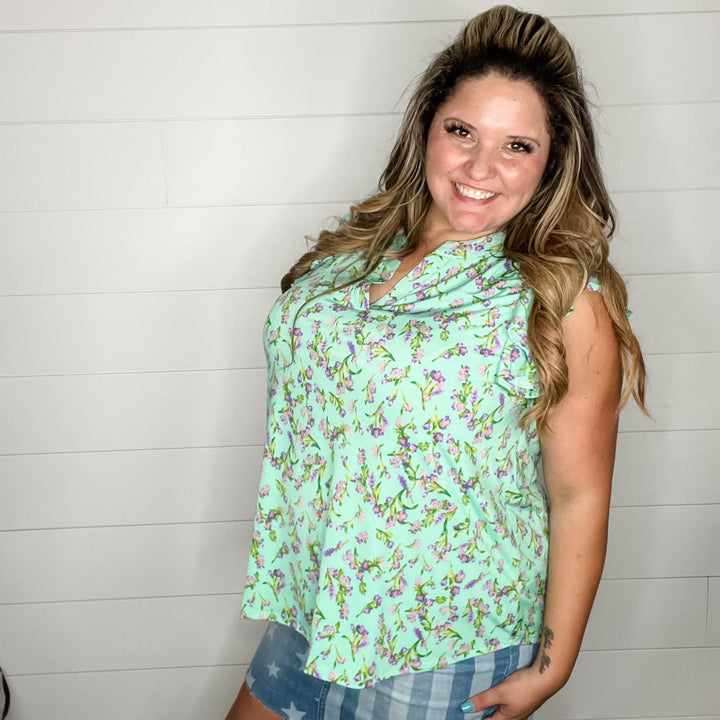 "Ledger" Ruffle Cap Sleeve Lizzy