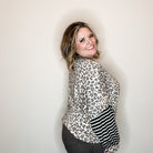 "Legit" Animal Print Long Sleeve Boxy Weekender-Lola Monroe Boutique