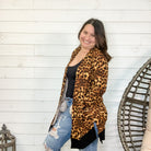 "Leopard Is The New Black" Animal Print Cardigan (Brown)-Lola Monroe Boutique