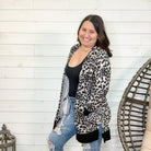 "Leopard Is The New Black" Animal Print Cardigan (Grey)-Lola Monroe Boutique