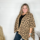 Leopard Pattern Kimono Sweater (Camel)-Lola Monroe Boutique