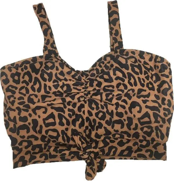 Leopard Print Swim Top
