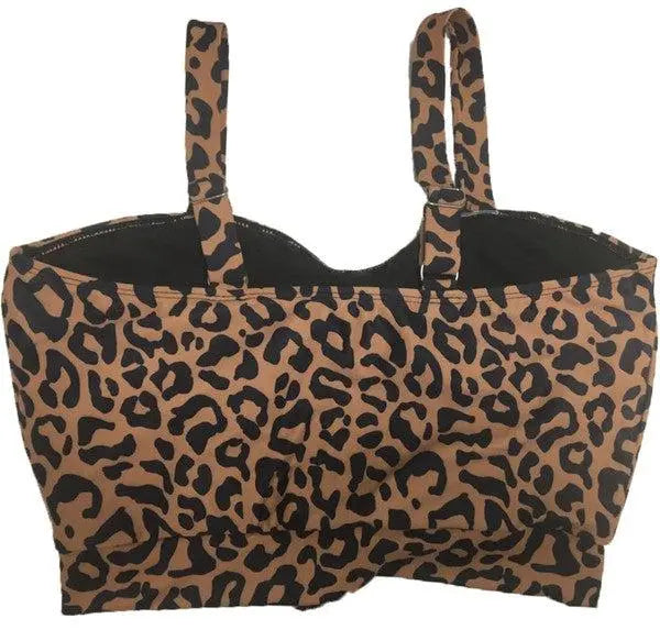 Leopard Print Swim Top
