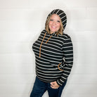 "Libby" Striped Hoodie with Faux Suede Elbow Patches-Lola Monroe Boutique