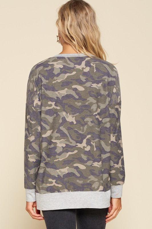 "Lieutenant" Camo Long Sleeve-Lola Monroe Boutique