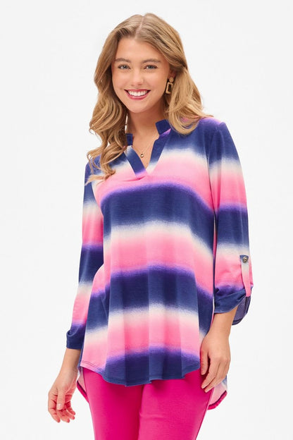 "Napa" 3/4 Sleeve Split Neck