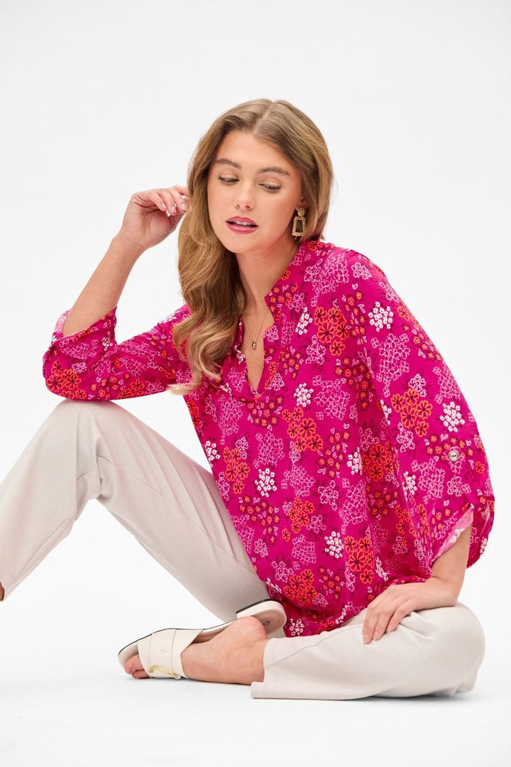 "Runts" Dear Scarlett 3/4 Sleeve Split Neck