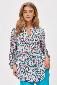 "Pop Rocks" Dear Scarlett 3/4 Sleeve Split Neck