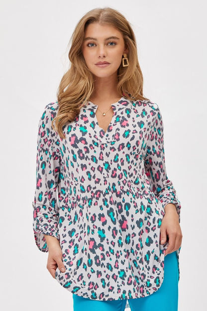 "Pop Rocks" Dear Scarlett 3/4 Sleeve Split Neck