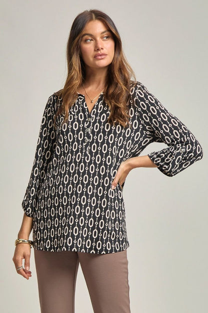 "Unbreakable" 3/4 Sleeve Button Front Lizzy Luxe
