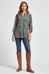 Dear Scarlett "Frog" 3/4 Sleeve Split Neck