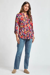 Dear Scarlett "Nightingale" 3/4 Sleeve Split Neck