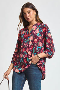 Dear Scarlett "Quail" 3/4 Sleeve Split Neck