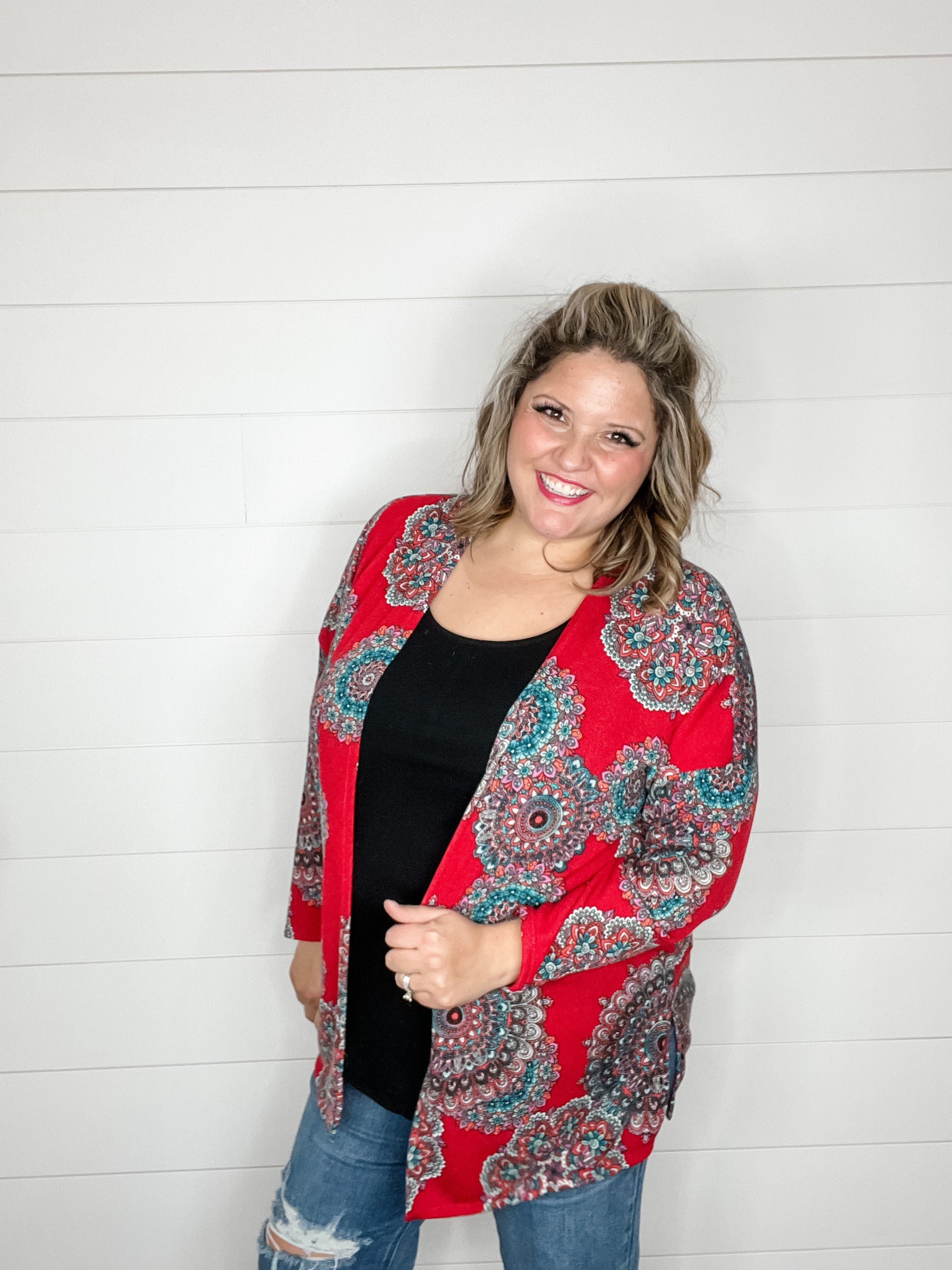 "Look Around" Paisley Pattern Cardigan-Lola Monroe Boutique