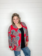 "Look Around" Paisley Pattern Cardigan-Lola Monroe Boutique