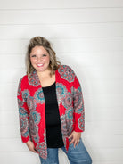 "Look Around" Paisley Pattern Cardigan-Lola Monroe Boutique