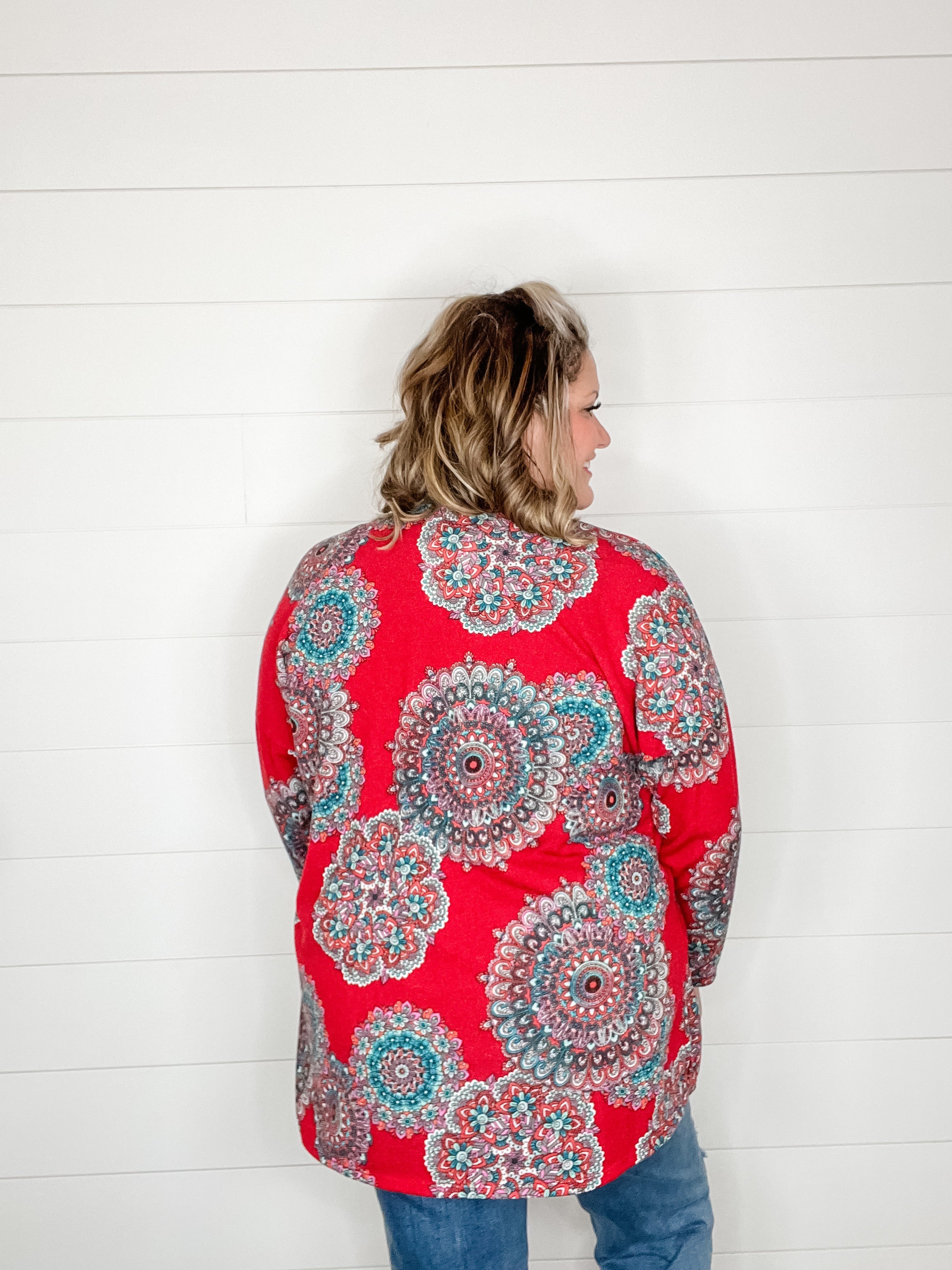 "Look Around" Paisley Pattern Cardigan-Lola Monroe Boutique