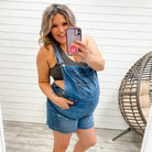 "Lou Lou" Distressed Short Overalls-Lola Monroe Boutique