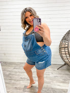 "Lou Lou" Distressed Short Overalls-Lola Monroe Boutique