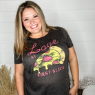 "Love At First Slice" Graphic Tee-Lola Monroe Boutique