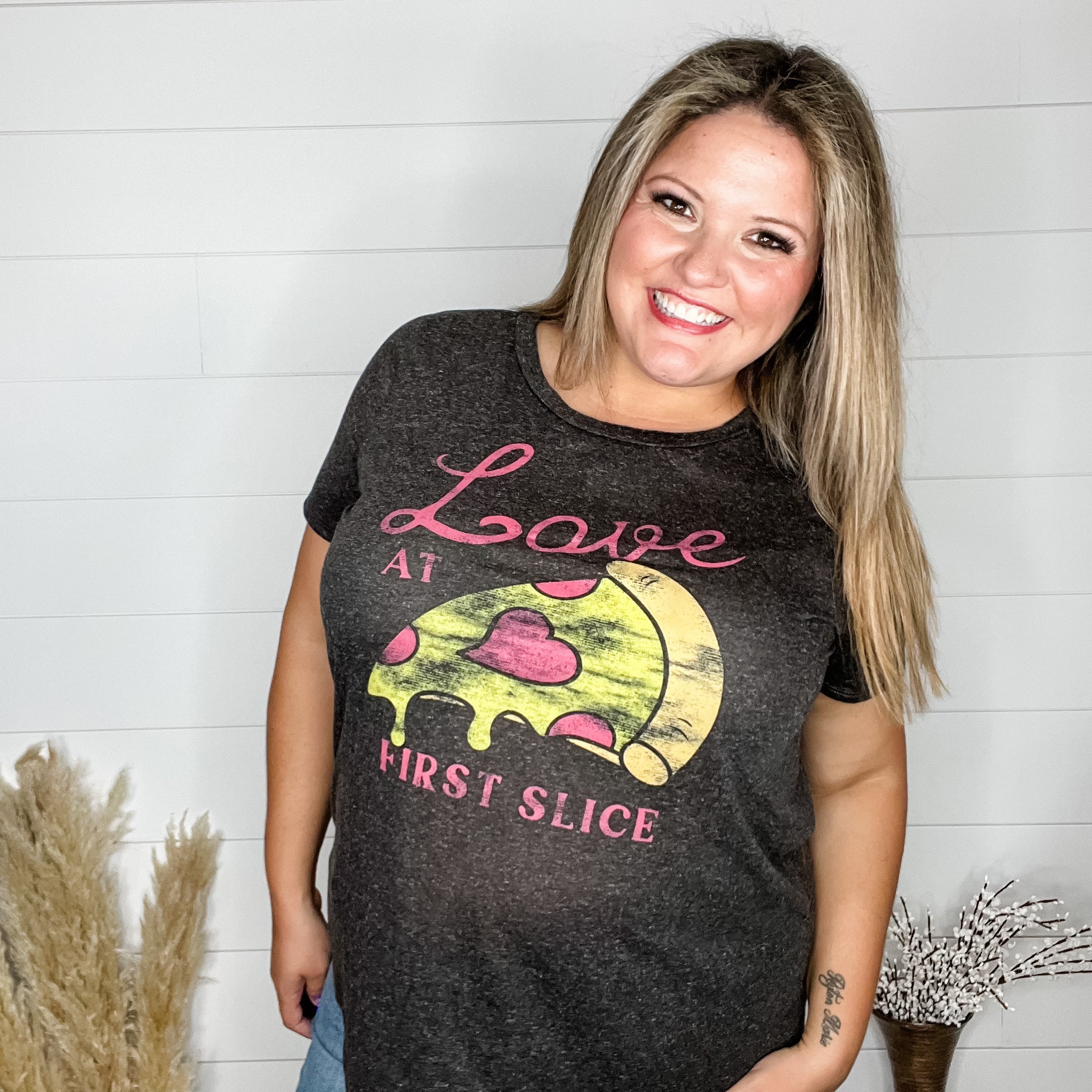 "Love At First Slice" Graphic Tee-Lola Monroe Boutique