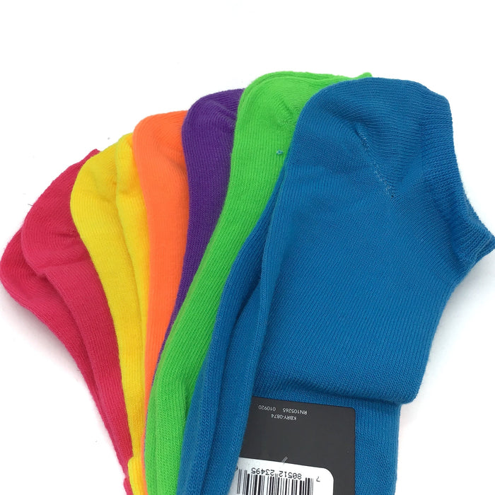 Low Show Womens Sock (6 Pair) Neon Colors-Lola Monroe Boutique