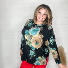 "Macon" 3/4 Sleeve Roundneck with Side Slits-Lola Monroe Boutique