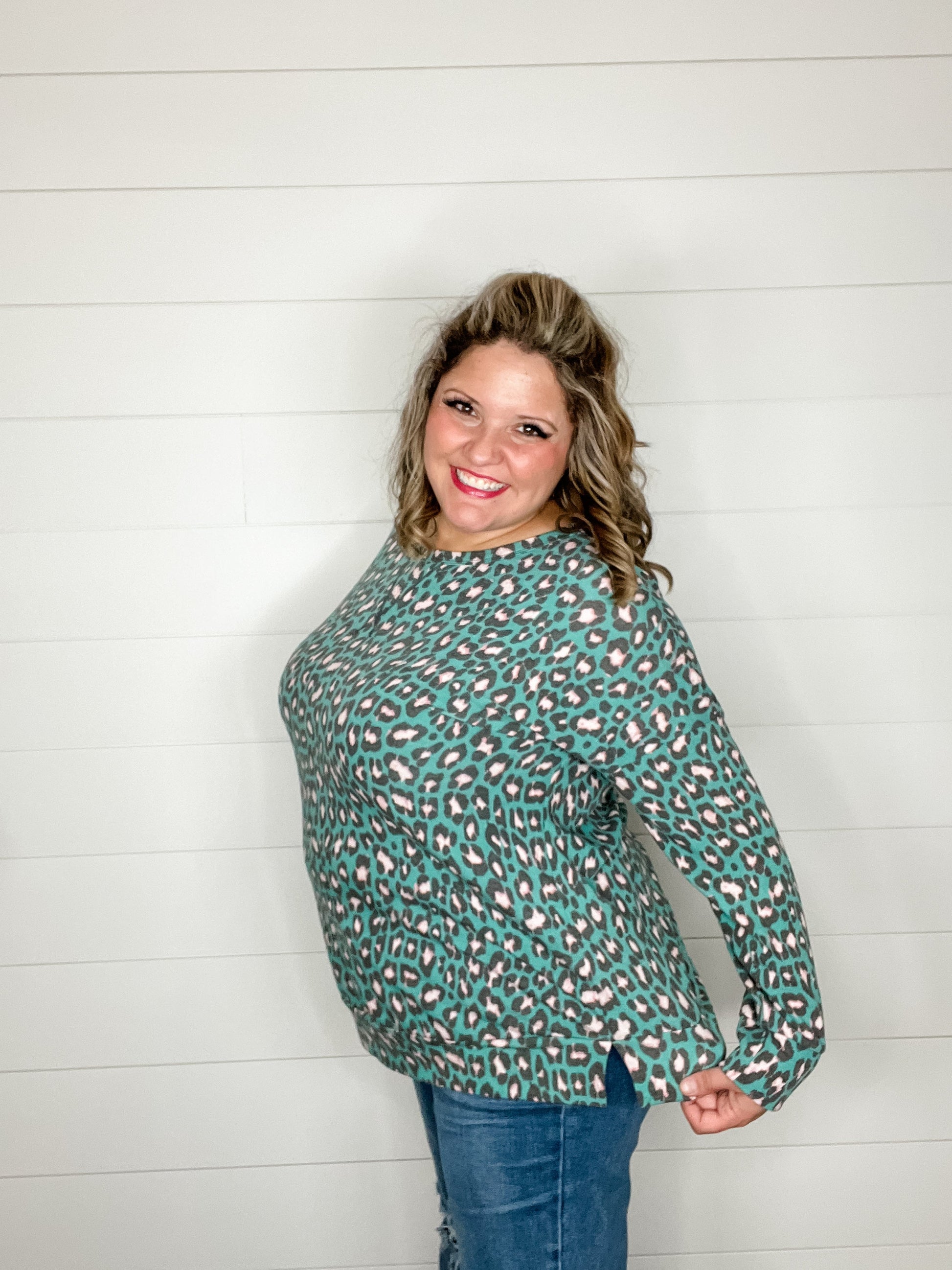 "Madly" Animal Print Long Sleeve Weekender