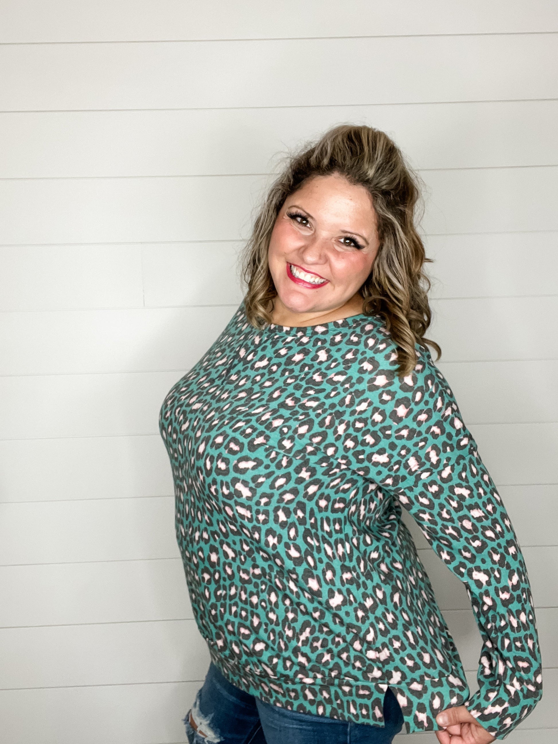 "Madly" Animal Print Long Sleeve Weekender