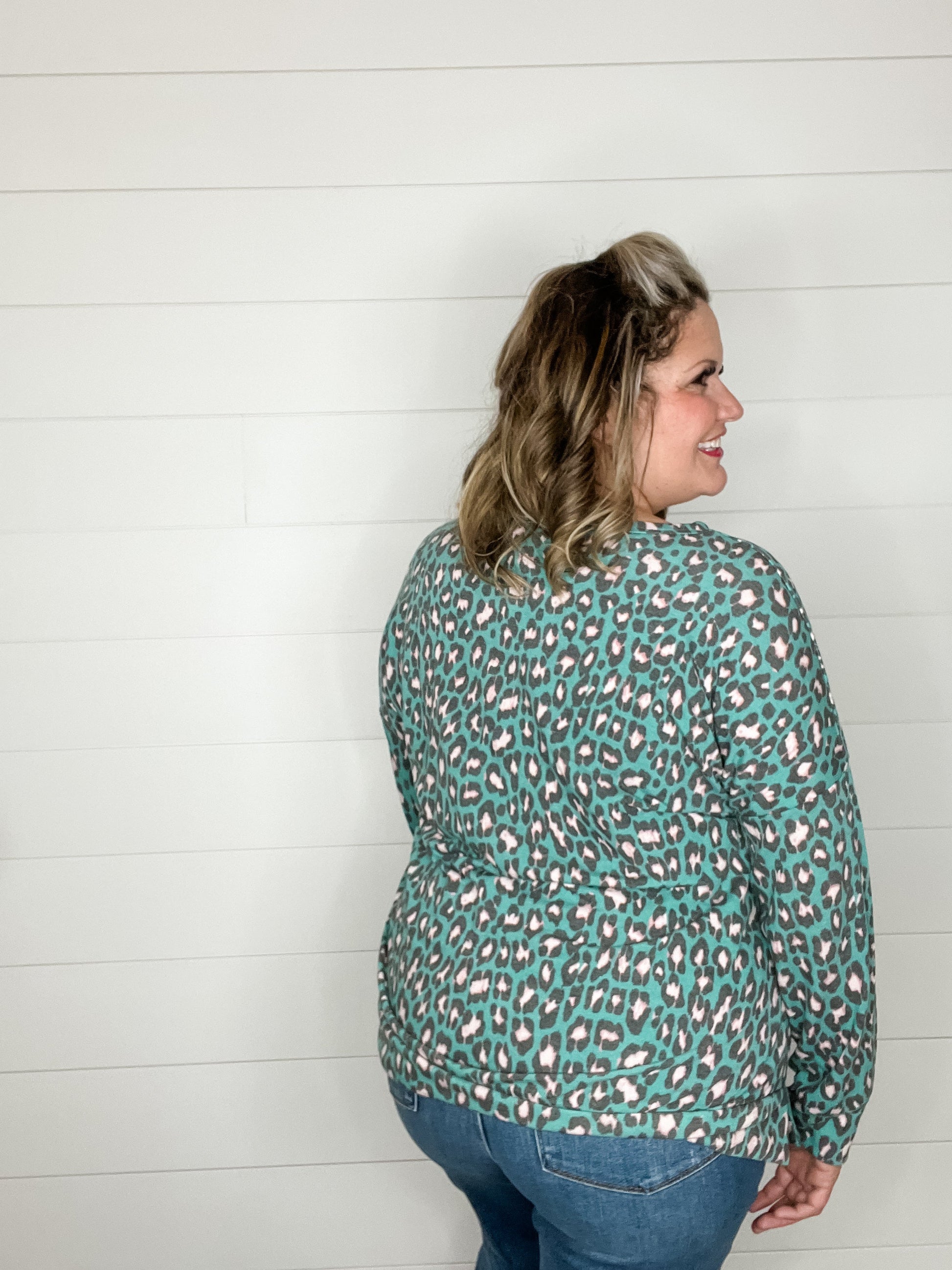 "Madly" Animal Print Long Sleeve Weekender