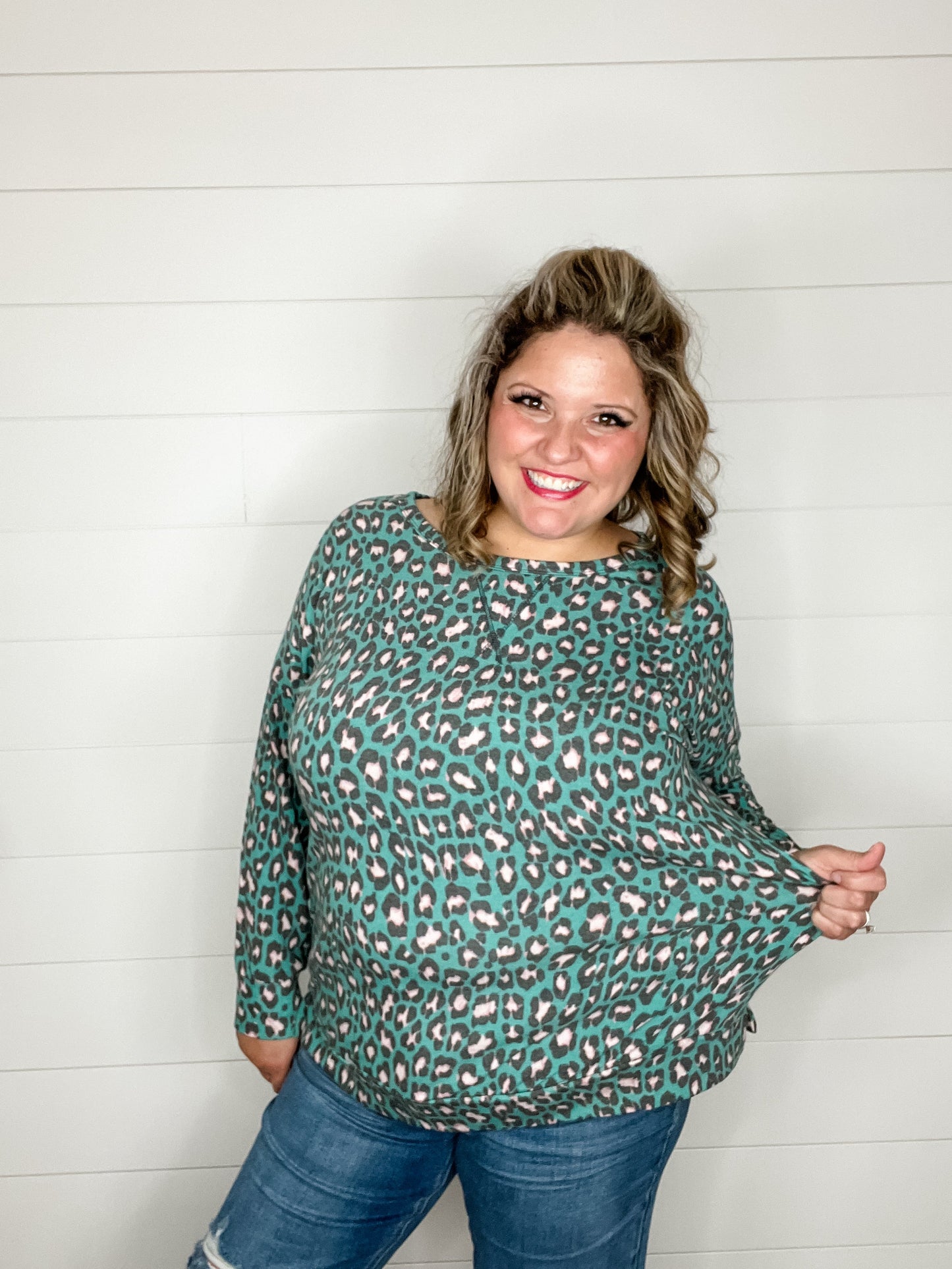 "Madly" Animal Print Long Sleeve Weekender