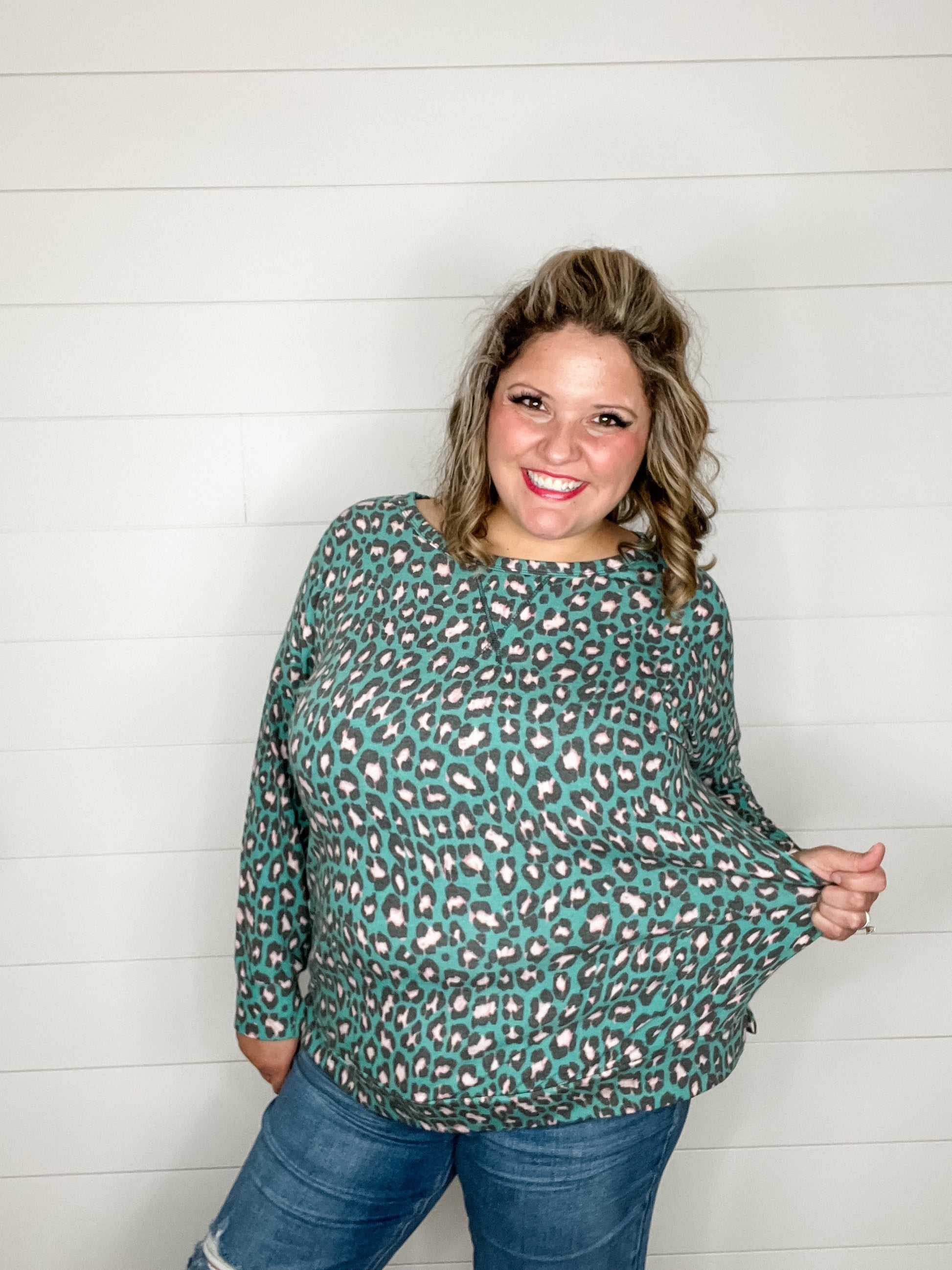 "Madly" Animal Print Long Sleeve Weekender
