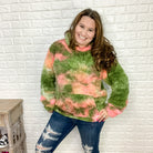 "Mama LLama" Tie Dye Sherpa Hoodie (Olive & Pink)-Lola Monroe Boutique