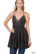 "Marley" Crochet Lace Ruffle Cami (Multiple Colors)-Lola Monroe Boutique