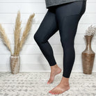 Max Sculpt Black Ribbed Leggings with Pockets-Lola Monroe Boutique