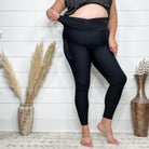 Max Sculpt Black Ribbed Leggings with Pockets-Lola Monroe Boutique