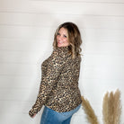 "Maxey" Animal Print Long Sleeve Split Neck-Lola Monroe Boutique