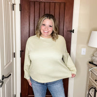 "Mayfield" Long Sleeve Striped Round Neck-Lola Monroe Boutique