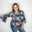 "Mckinley" Floral Round Neck Double Ruffle Sleeve-Lola Monroe Boutique