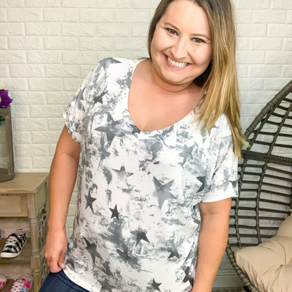 "Melanie" Star V-Neck