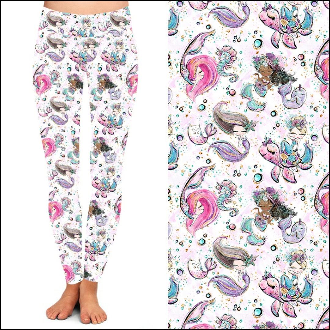 Mermaid Print Leggings & Capris-Lola Monroe Boutique