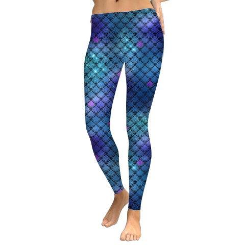 Mermaid Scale Leggings-Lola Monroe Boutique