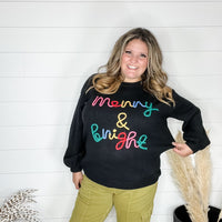 "Merry & Bright" Long Sleeve Sweater