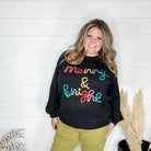 "Merry & Bright" Long Sleeve Sweater-Lola Monroe Boutique