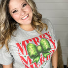 "Merry Merry Merry" Graphic Tee-Lola Monroe Boutique